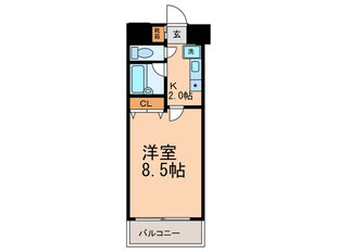 エンクレスト博多駅南(401)の物件間取画像